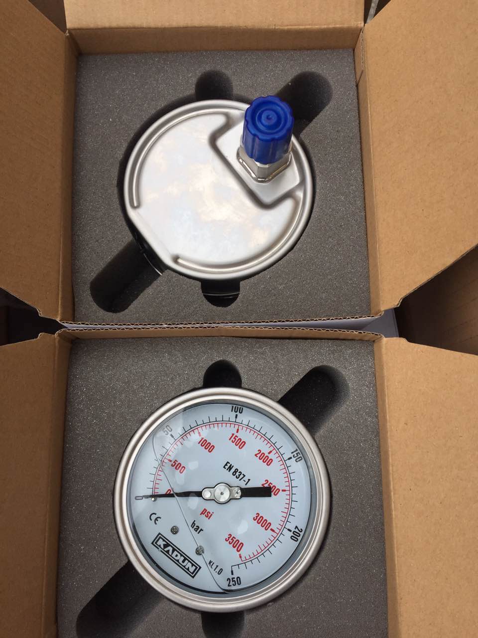 美国VAB燃气设备液化气设备加气站设备专用全不锈钢压力表