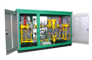 公司最近生产的新结构燃气调压箱柜
